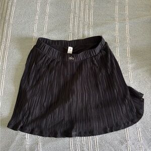 ALO Yoga Black Skater Mini Skirt